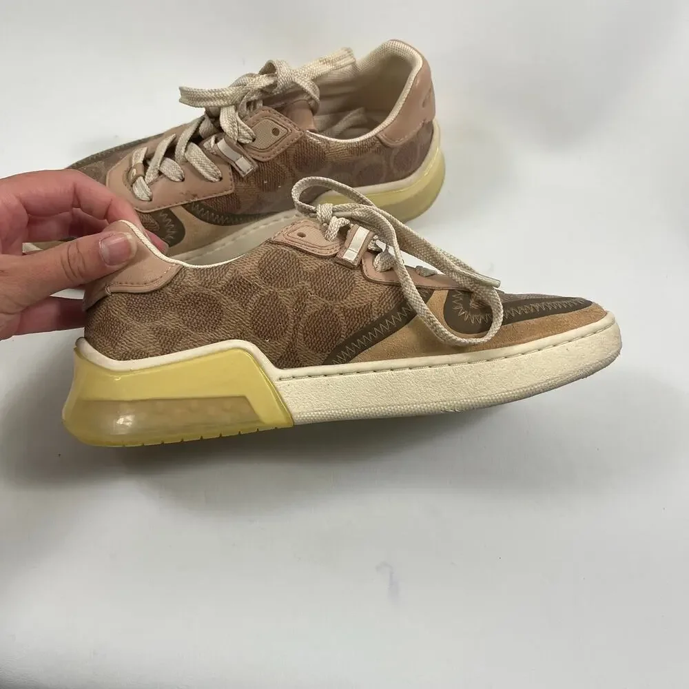 Coach Citysole Court Sneakers 6 Womens Preppy Monogram Classic Casual G5043